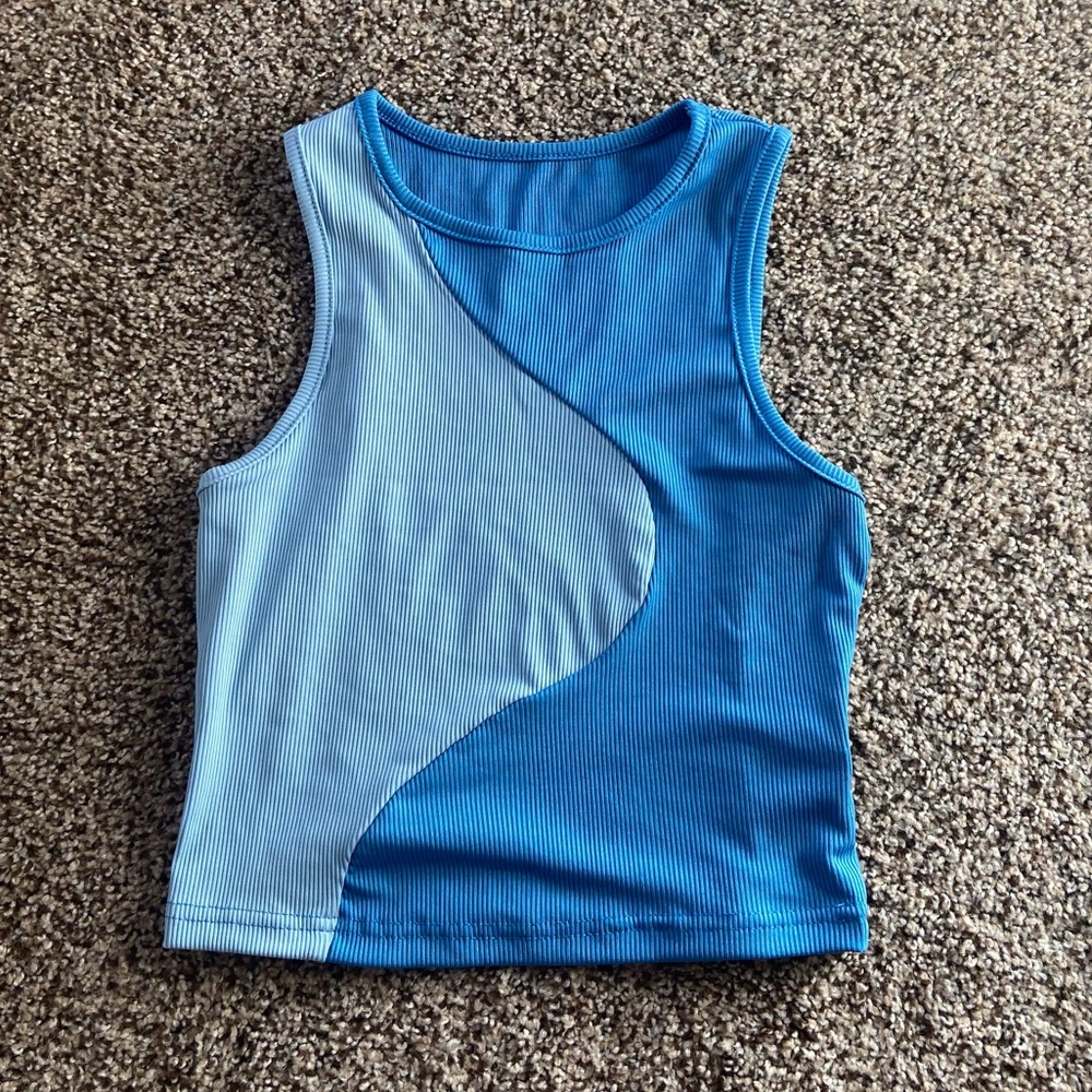 shein blue tank